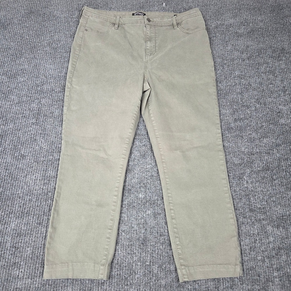 Buffalo David Bitton Hanna High Rise Skinny Leg‎ Stretch Pants Olive Green 14/34